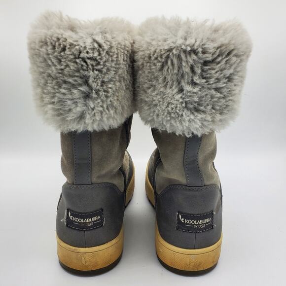 Koolaburra by Ugg Tynlee Waterproof Faux Fur Trim Outdoor Snow Boot Women 6 Grey - Picture 4 of 9
